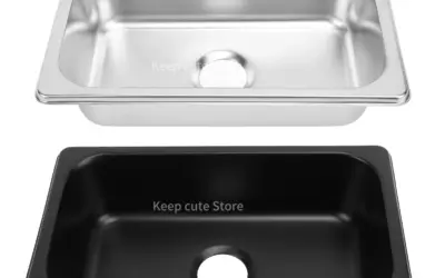 RV 304 évier inox cuisine rectangulaire lavabo à main évier avec sortie d’égout 40mm pour bateau caravane Yachts bateaux