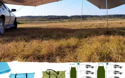 Tente de toit anti-UV pour voiture, abri de voiture portable, ombre latérale de camping, pare-soleil, auvent étanche, parasol, modification de cana de pluie, SUV, Jeep