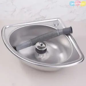 Évier de Cuisine en Acier Inoxydable, Accessoire de Camping-car, Coin Légumes, Hurhome Bar, Petit Filles Unique, Baignoire Dstress